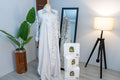 White With Flowers Kuwaiti Jalabyia Dress