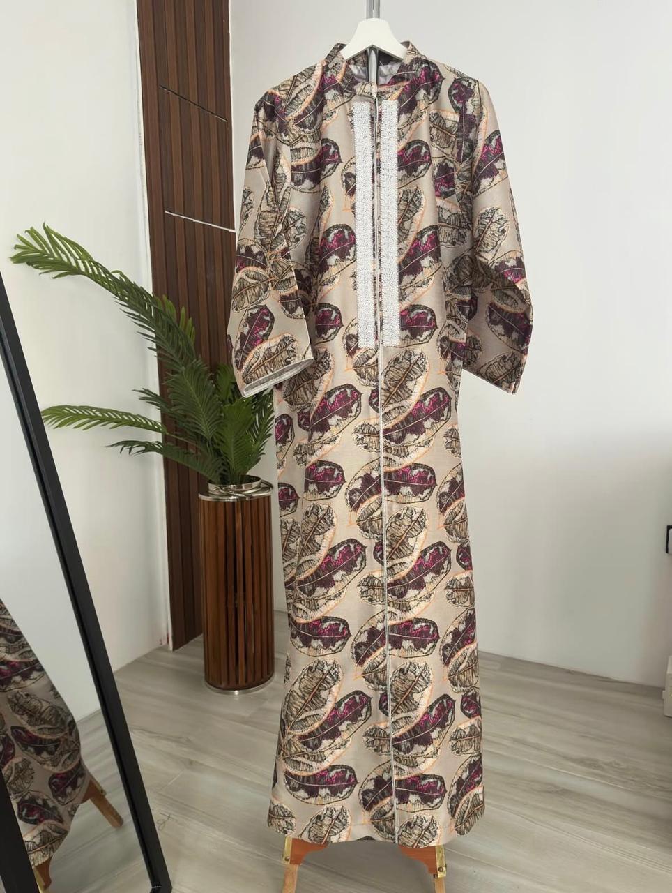 Brown Kuwaiti Jalabyia Dress