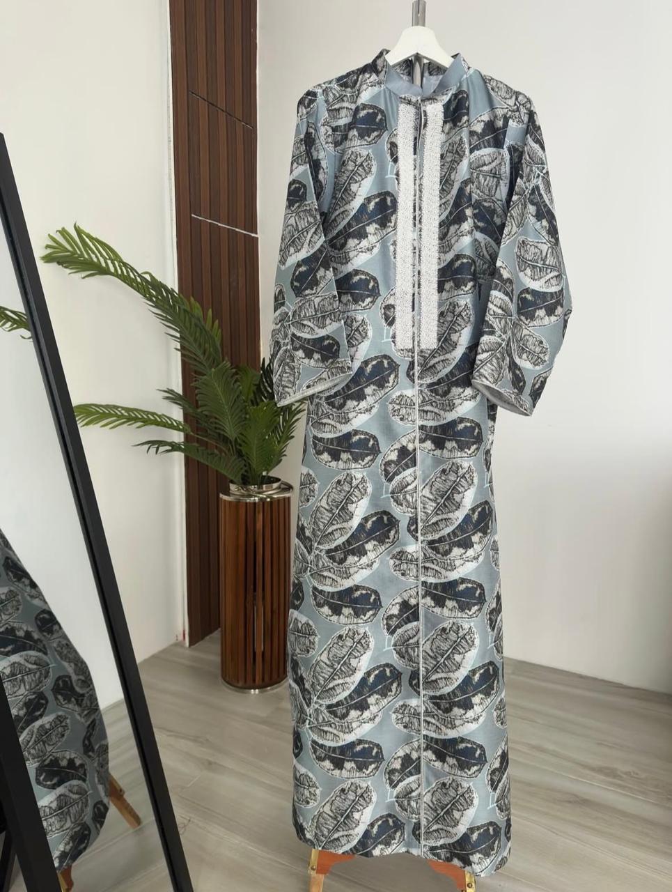 Blue Kuwaiti Jalabyia Dress
