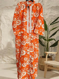 Orange Kuwaiti Jalabyia Dress
