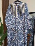 Blue And White Kuwaiti Jalabyia Dress