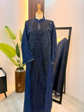 Dark Blue Kuwaiti Jalabyia Dress