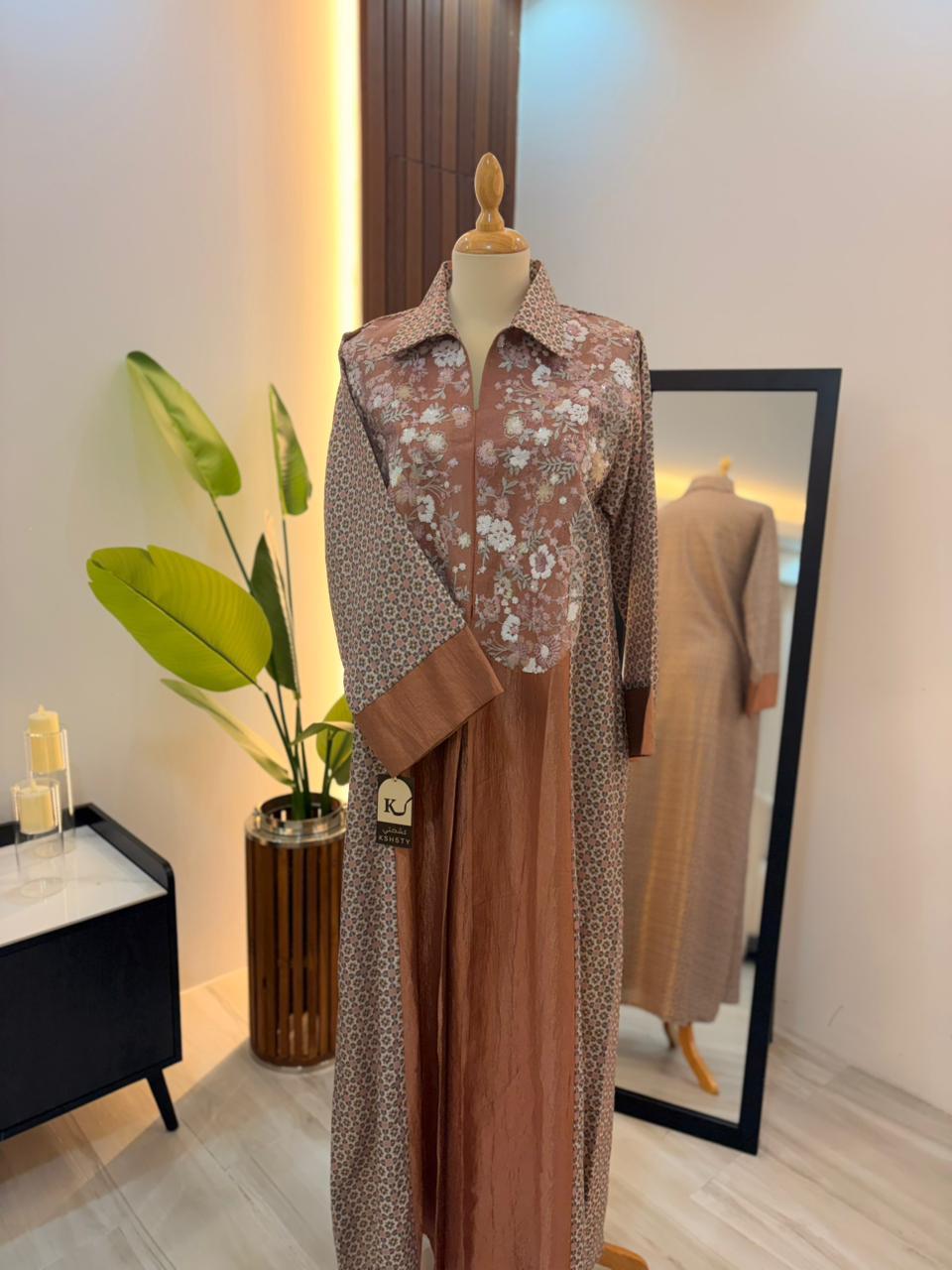 Brown Kuwaiti Jalabyia Dress