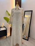 Off-White Colored Kuwaiti Jalabyia Dress