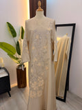 Beige Kuwaiti Jalabyia Dress